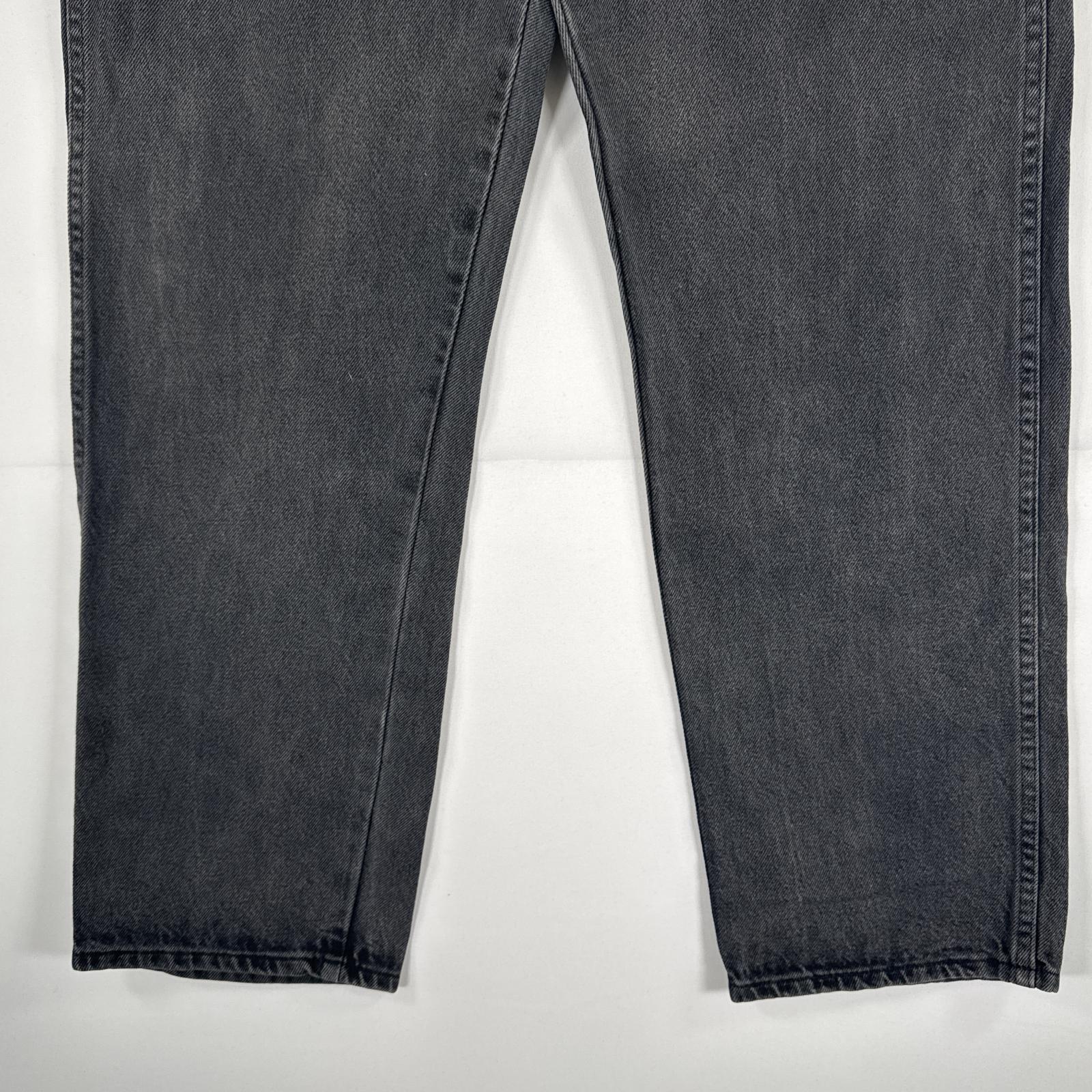 古着 ラスラー デニムパンツ ジーパン Gパン RUSTLER ストレート ワンポイント ロゴ 大きいサイズ w36 L30 ブラック メンズ 【中古】