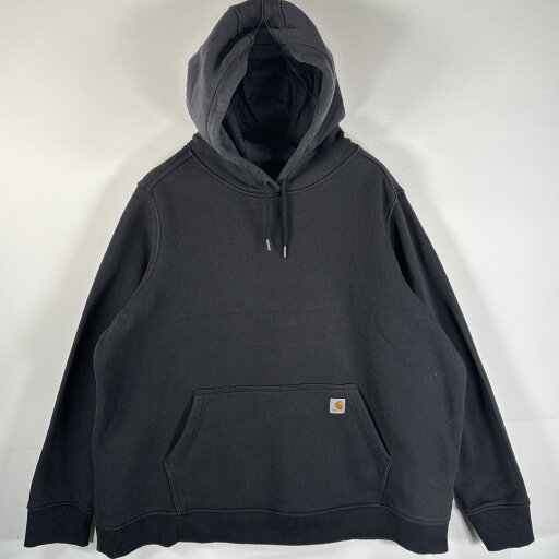 古着 カーハート Carhartt パーカー ワンポイントロゴ 大きいサイズ Relaxed Fit マフポケット 3X 24w〜26w ブラック レディース 【中古】 古着 カーハート Carhartt パーカー ワンポイントロゴ 大きいサイズ Relaxed Fit マフポケット 3X 24w〜26w ブラック レディース 【中古】