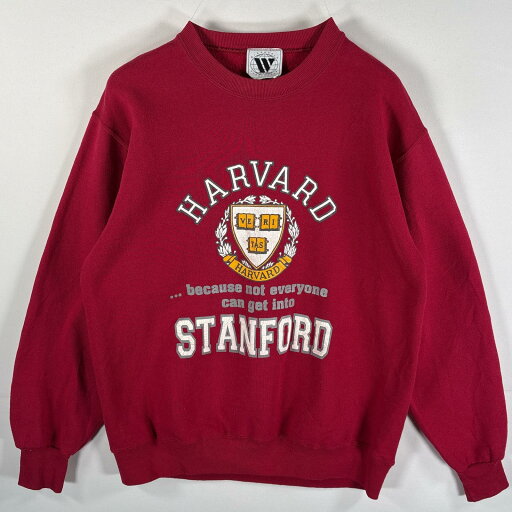 古着 90's/90年代 ジャージーズ Jerzees USA製 スウェット ハーバード大学 スタンフォード クルーネック プリント L42ー44 レッド メンズ 【中古】 古着 90's/90年代 ジャージーズ Jerzees USA製 スウェット ハーバード大学 スタンフォード クルーネック プリント L42ー44 レッド メンズ 【中古】