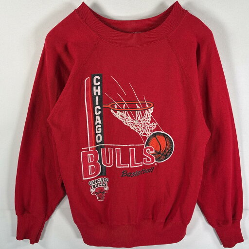 古着 ウルトラスウェット ULTRA SWEATS USA製 スウェット シカゴブルズ NBA ラグラン トレーナー 片面プリント バスケ S レッド メンズ 【中古】 古着 ウルトラスウェット ULTRA SWEATS USA製 スウェット シカゴブルズ NBA ラグラン トレーナー 片面プリント バスケ S レッド メンズ 【中古】
