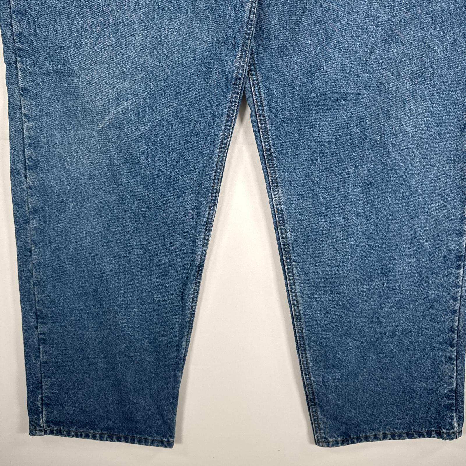 古着 カーハート Carhartt デニムパンツ ジーパン 5ポケット ワンポイント ロゴ ライナー テーパード 大きいサイズ w44 L34 ブルー メンズ 【中古】