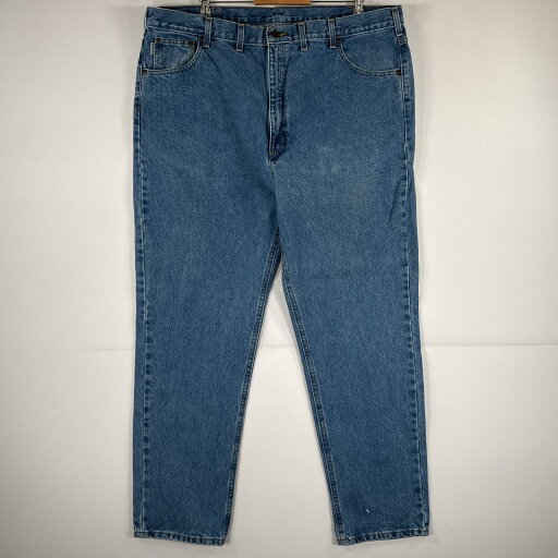 古着 カーハート Carhartt デニムパンツ ジーパン 5ポケット ワンポイント ロゴ ワークパンツ テーパード 大きいサイズ w44 L32 ブルー メンズ 【中古】 古着 カーハート Carhartt デニムパンツ ジーパン 5ポケット ワンポイント ロゴ ワークパンツ テーパード 大きいサイズ w44 L32 ブルー メンズ 【中古】
