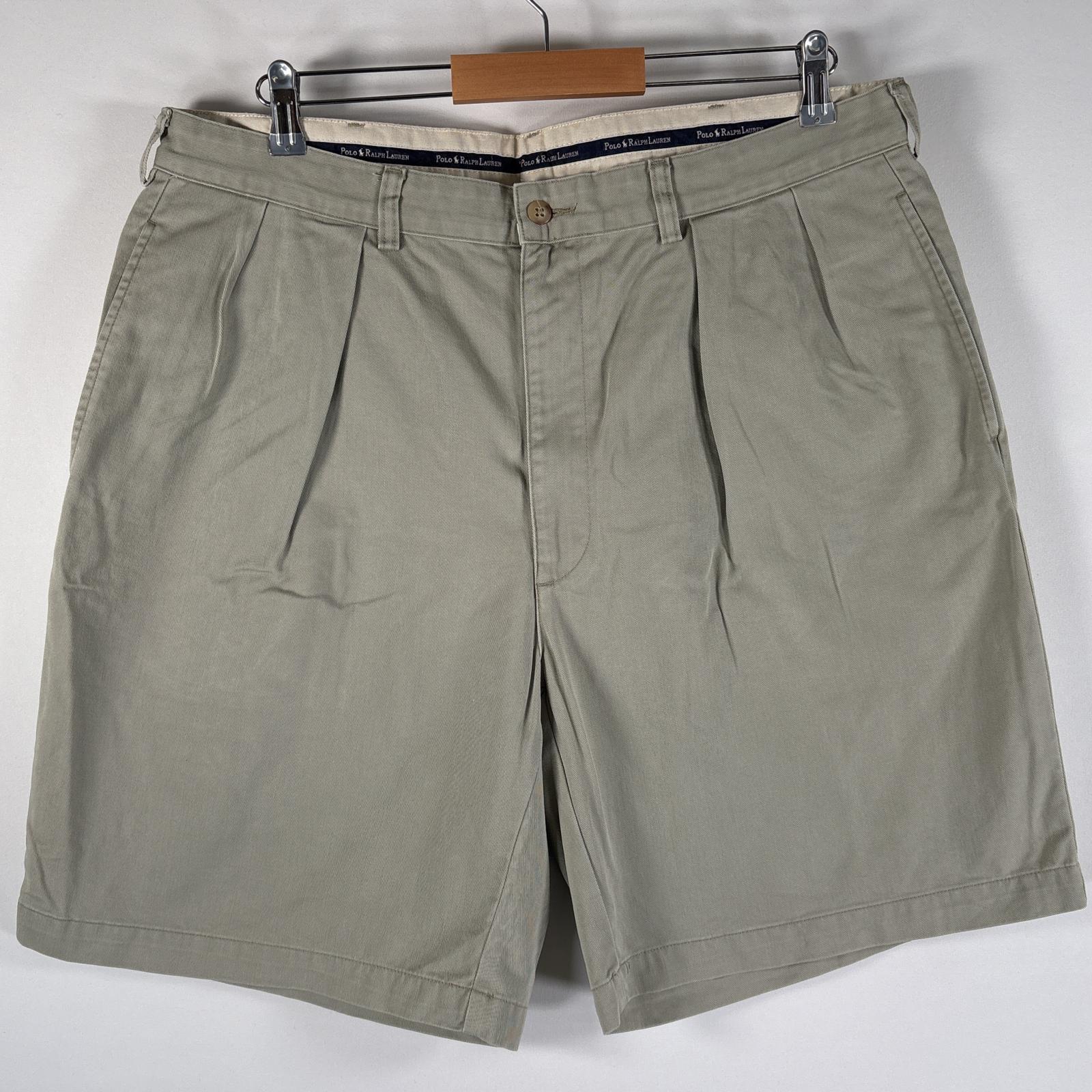 古着 ポロ・ラルフローレン POLO RALPH LAUREN ショートパンツ チノパン ポロチノ 大きいサイズ ワンポイントロゴ w38 ベージュ系 メンズ 【中古】