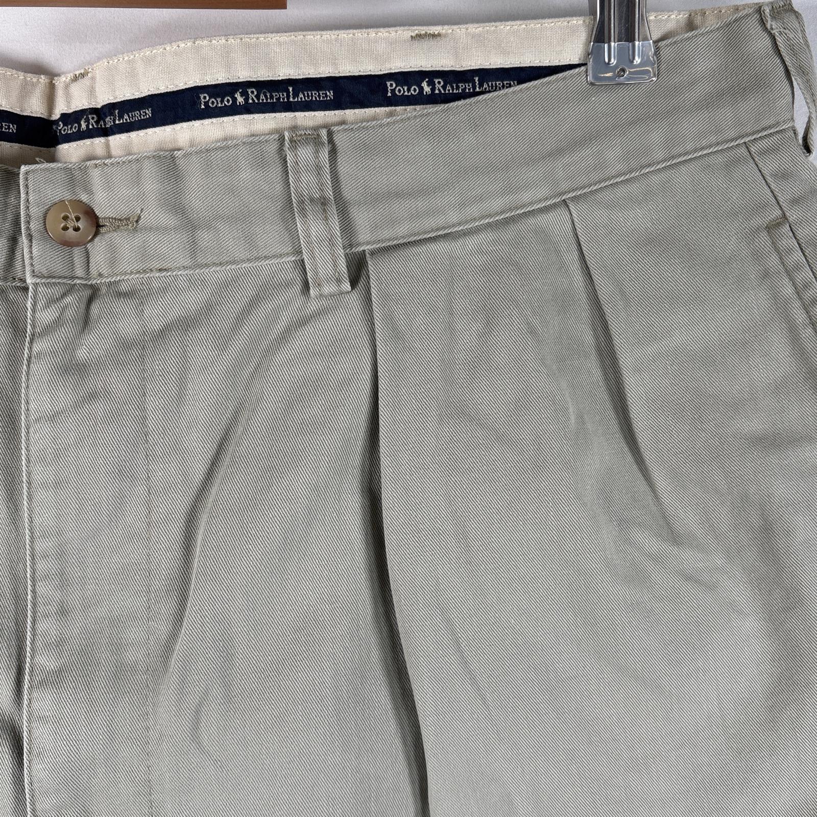 古着 ポロ・ラルフローレン POLO RALPH LAUREN ショートパンツ チノパン ポロチノ 大きいサイズ ワンポイントロゴ w38 ベージュ系 メンズ 【中古】