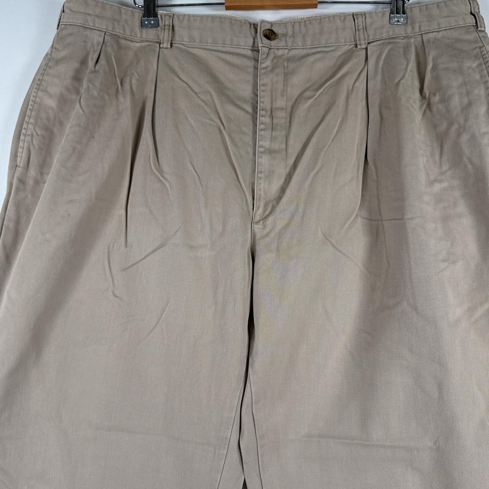 古着 ポロ・ラルフローレン POLO RALPH LAUREN チノパンツ チノパン ワンポイント スラックス 大きいサイズ ポロチノ ツータック ベージュ メンズ 【中古】