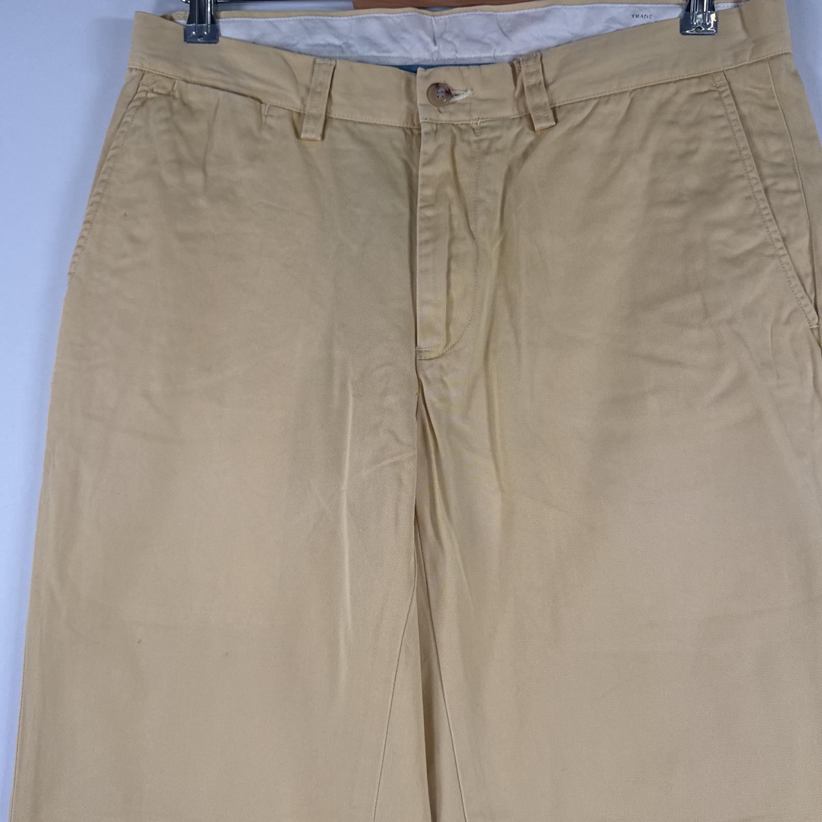 古着 ポロバイラルフローレン Polo by Ralph Lauren チノパンツ チノパン ワンポイント スラックス カラーパンツ w33 L32 イエロー メンズ 【中古】