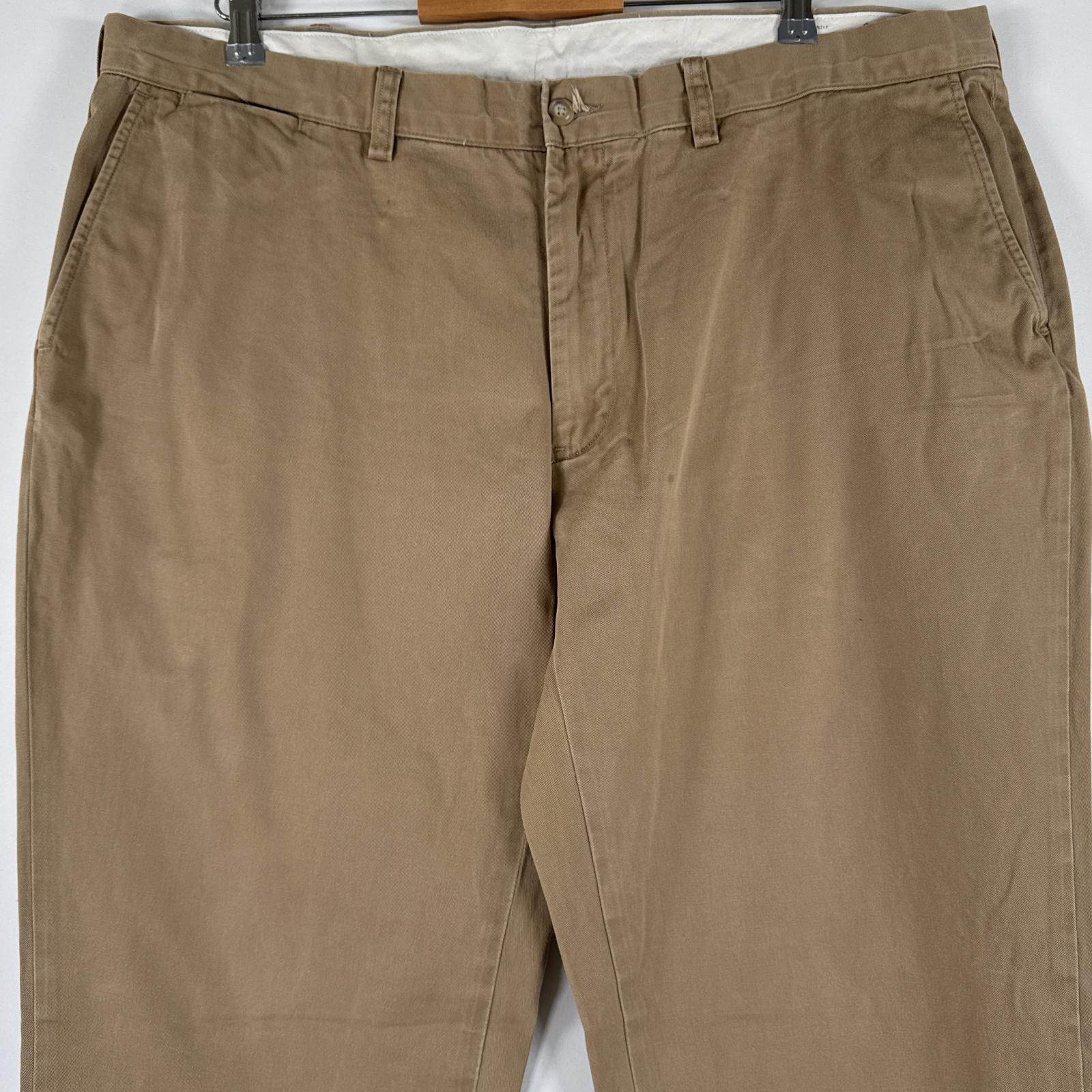 古着 ポロ・ラルフローレン POLO RALPH LAUREN チノパンツ ポロチノ ワンポイント スラックス 大きいサイズ w40 L32 ブラウン メンズ 【中古】
