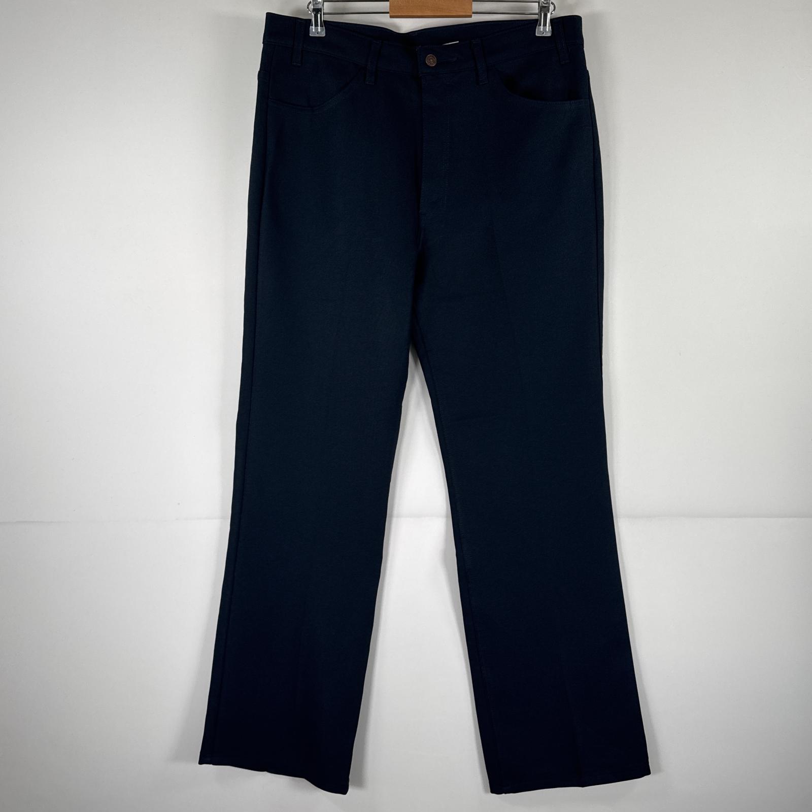 古着 90's/90年代 リーバイス Levi's スラックスパンツ ランチャーパンツ フレア ブーツカット ポリエステル w38 L32 ブラック メンズ 【中古】