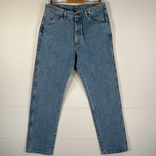 古着 ラングラー Wrangler デニムパンツ ブルーデニム ジーンズ ジーパン ストレート コインポケット w34 L32 アイスブルー メンズ 【中古】 古着 ラングラー Wrangler デニムパンツ ブルーデニム ジーンズ ジーパン ストレート コインポケット w34 L32 アイスブルー メンズ 【中古】