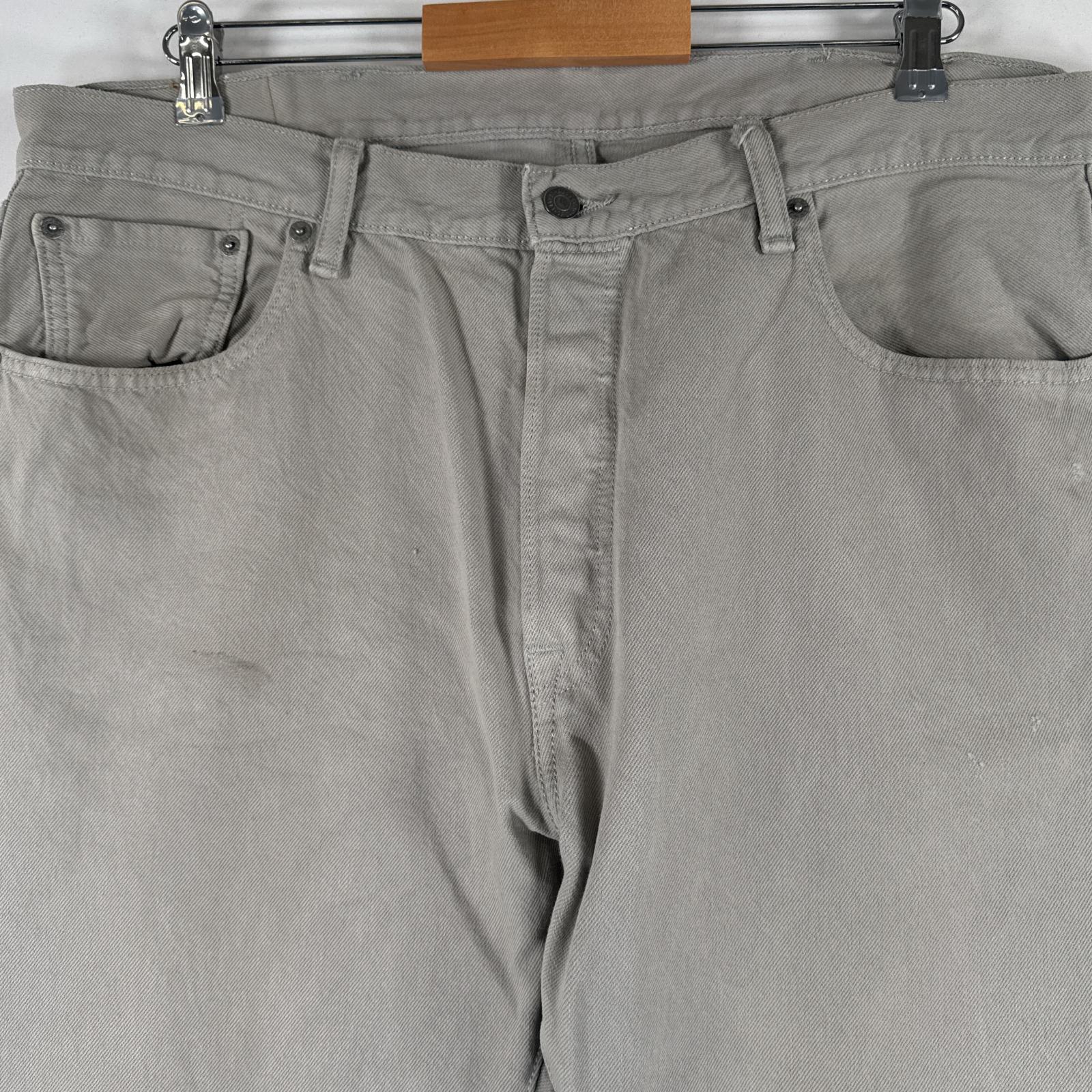 古着 リーバイス Levi's デニムパンツ 501 ジーパン ストレート 大きいサイズ ボタンフライ カラーパンツ ビッグ w38 L29 グレー メンズ 【中古】