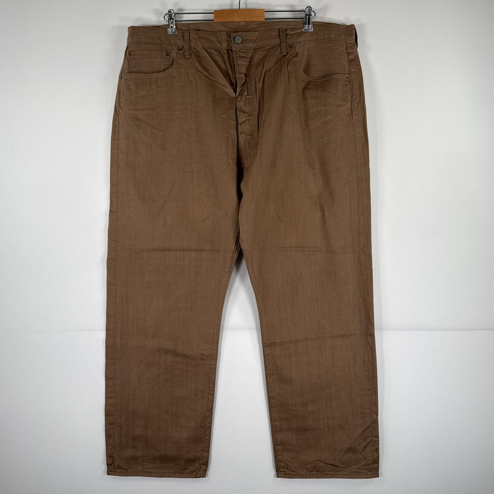 古着 リーバイス Levi's デニムパンツ 501 ジーパン ストレート 大きいサイズ ボタンフライ カラーパンツ ビッグ w44 L30 ブラウン メンズ 【中古】