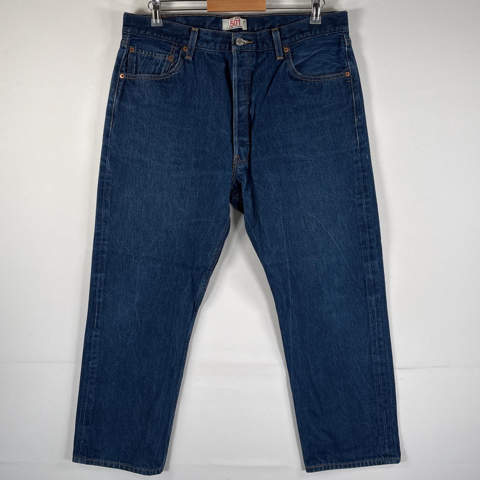 古着 リーバイス Levi's デニムパンツ 501 ブルーデニム ジーンズ ジーパン ストレート ボタンフライ 大きいサイズ w38 L30 ブルー メンズ 【中古】