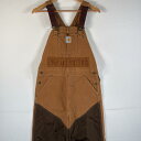 古着 80's/80年代 ヴィンテージ カーハート Carhartt USA製 オーバーオール ダック ワンポイントロゴ ワーク 100YEARS w32 L3...