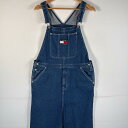 古着 90's/90年代 トミーヒルフィガー TOMMY HILFIGER オーバーオール デニム ワーク ワンポイントロゴ トミージーンズ XL ブルー系 キ...