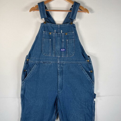 古着 ビッグスミス Big Smith オーバーオール デニム ワーク ワンポイントロゴ 大きいサイズ ハンマーループ w38 L30 ブルー系 メンズ 【中古】 古着 ビッグスミス Big Smith オーバーオール デニム ワーク ワンポイントロゴ 大きいサイズ ハンマーループ w38 L30 ブルー系 メンズ 【中古】
