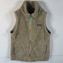 古着 パタゴニア patagonia フリースベスト ワンポイントロゴ Los GaTos Vest ボア フルジップ サイドポケット L ベージュ系 レディー...