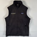 古着 パタゴニア patagonia フリースベスト シンチラ ワンポイントロゴ 企業ロゴ刺繍 フルジップ S ブラック レディース 【中古】