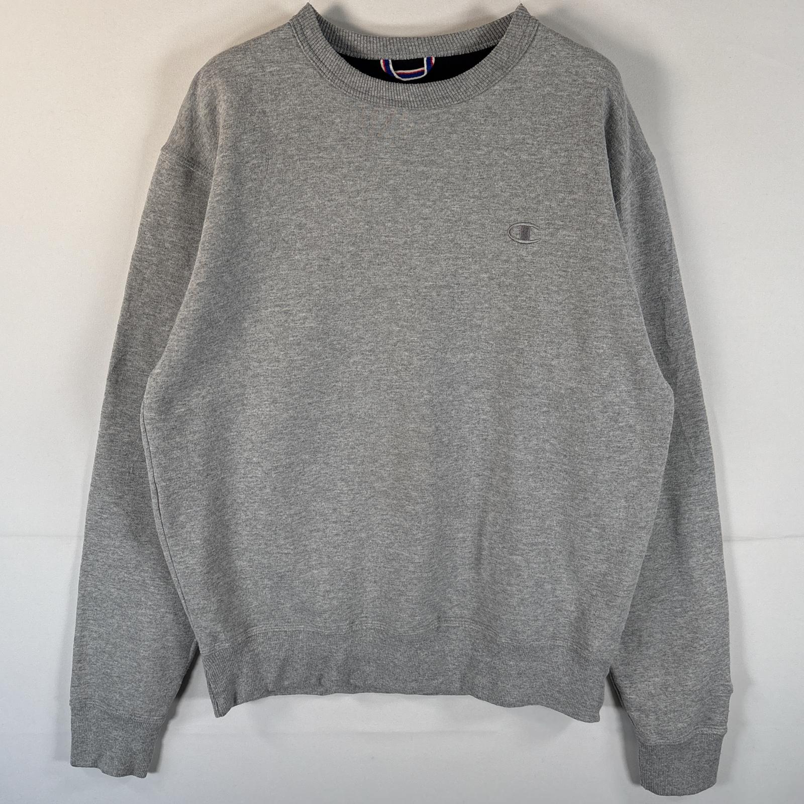 古着 チャンピオン Champion スウェット トレーナー クルーネック ワンポイントロゴ刺繍 M グレー メン..