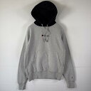 古着 チャンピオン Champion パーカー リバースウィーブ 復刻 ワンポイントロゴ刺繍 フーディ スウェット SMALL グレー メンズ 【中古】