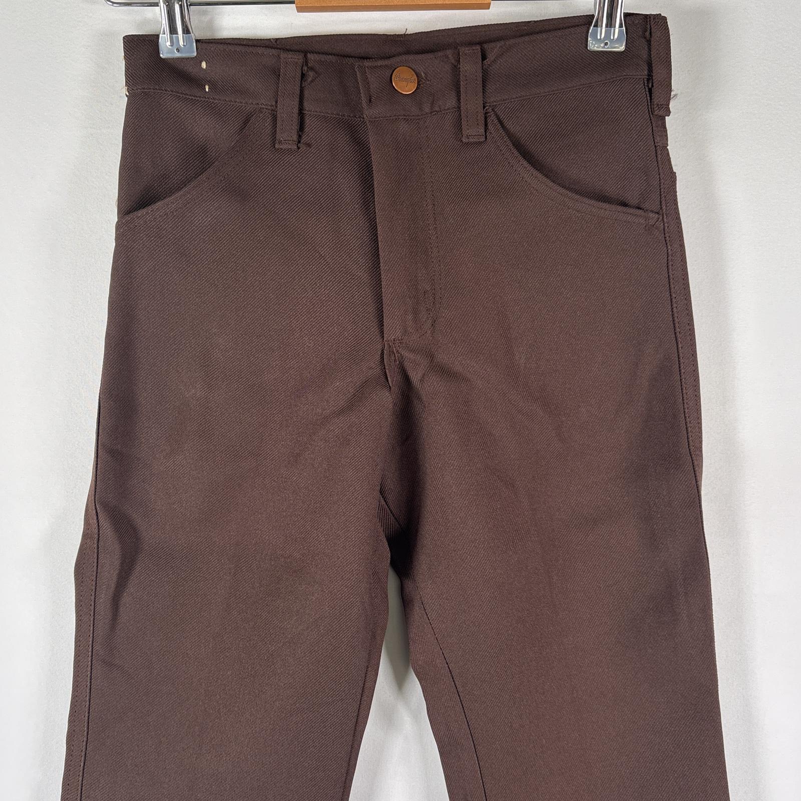 古着 ラングラー Wrangler USA製 スラックスパンツ デッドストック 長ズボン ランチャーパンツ TALON ブーツカット レディース w27 L30 ブラウン メンズ 【中古】