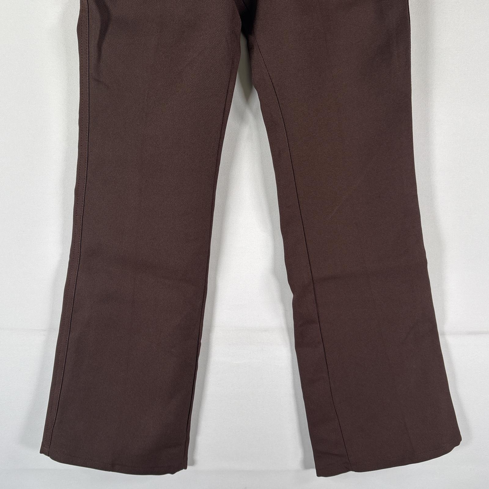 古着 ラングラー Wrangler USA製 スラックスパンツ デッドストック 長ズボン ランチャーパンツ TALON ブーツカット レディース w27 L30 ブラウン メンズ 【中古】