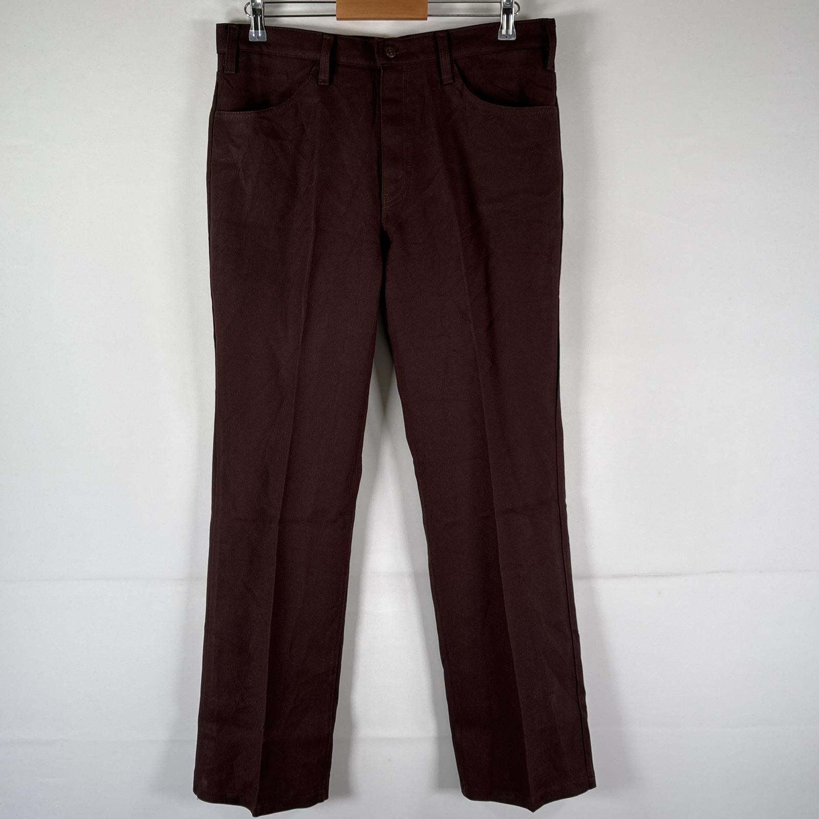 古着 80's/80年代 ヴィンテージ リーバイス Levi's USA製 スラックスパンツ 長ズボン スコービルジップ ボタン裏698 ボトムス w36 L31 ブラウン メンズ 【中古】