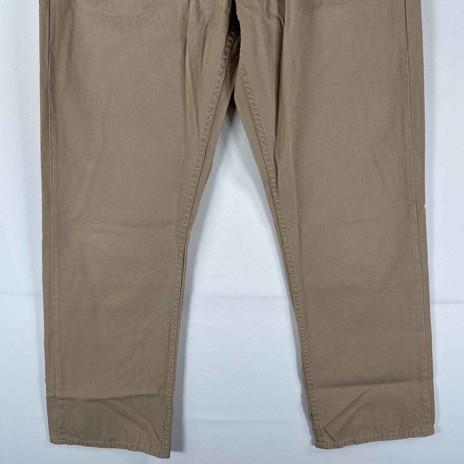 古着 ポロ・ラルフローレン POLO RALPH LAUREN チノパンツ 長ズボン ボトムス ワンポイントロゴ刺繍 w34 L30 ベージュ メンズ 【中古】