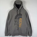 古着 ザ・ノースフェイス THE NORTH FACE パーカー スウェット ビッグロゴプリント 大きいサイズ アウトドア XL ダークグレー系 メンズ 【中古】(4)