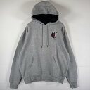 古着 チャンピオン Champion パーカー プルオーバー フーディ スウェット 大きいサイズ ビッグロゴプリント バックプリント XL グレー メンズ 【中古】(4)