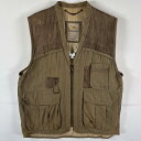 古着 キャメルコレクション CAMEL COLLECTION ハンティングベスト フルジップ ワンポイントロゴ ポケット 54 カーキ系 メンズ 【中古】