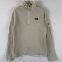 古着 パタゴニア patagonia セーター ハーフジップ ベターセーター ワンポイントロゴ アウトドア S ベージュ系 レディース 【中古】