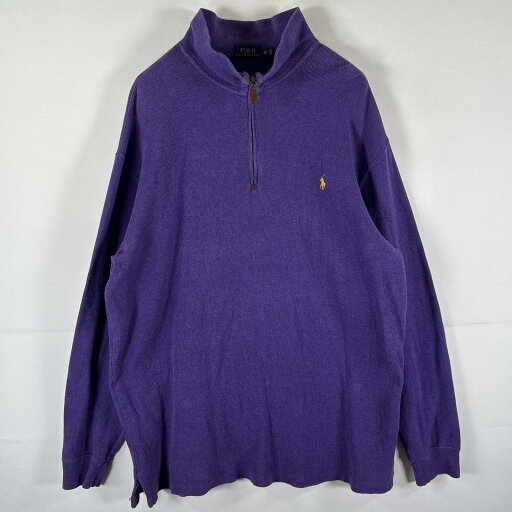 古着 ポロ・ラルフローレン POLO RALPH LAUREN スウェット トレーナー ニット プルオーバー 大きいサイズ XLT TALL パープル メンズ 【中古】 古着 ポロ・ラルフローレン POLO RALPH LAUREN スウェット トレーナー ニット プルオーバー 大きいサイズ XLT TALL パープル メンズ 【中古】