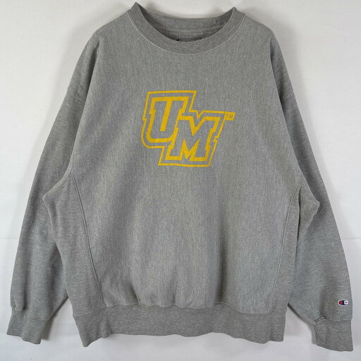 古着 チャンピオン Champion スウェット オリジナルリバースウィーブ トレーナー 大きいサイズ クルーネック ビッグロゴプリント XL グレー メンズ 【中古】 古着 チャンピオン Champion スウェット オリジナルリバースウィーブ トレーナー 大きいサイズ クルーネック ビッグロゴプリント XL グレー メンズ 【中古】