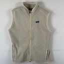 古着 パタゴニア patagonia ニットベスト ベターセーター ワンポイントロゴ アウトドア フルジップ ベージュ系 レディース 【中古】