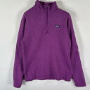 古着 パタゴニア patagonia ベターセーター ハーフジップ プルオーバー ワンポイントロゴ アウトドア S パープル系 レディース 【中古】