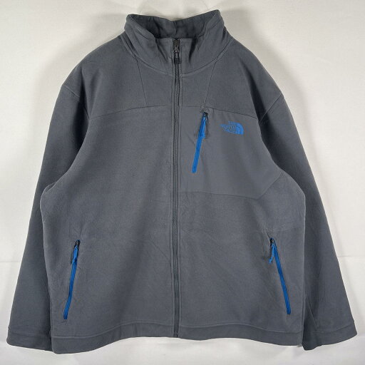 古着 ザ・ノースフェイス THE NORTH FACE フルジップフリースジャケット ワンポイントロゴ アウトドア 大きいサイズ XXL グレー系 メンズ 【中古】 古着 ザ・ノースフェイス THE NORTH FACE フルジップフリースジャケット ワンポイントロゴ アウトドア 大きいサイズ XXL グレー系 メンズ 【中古】