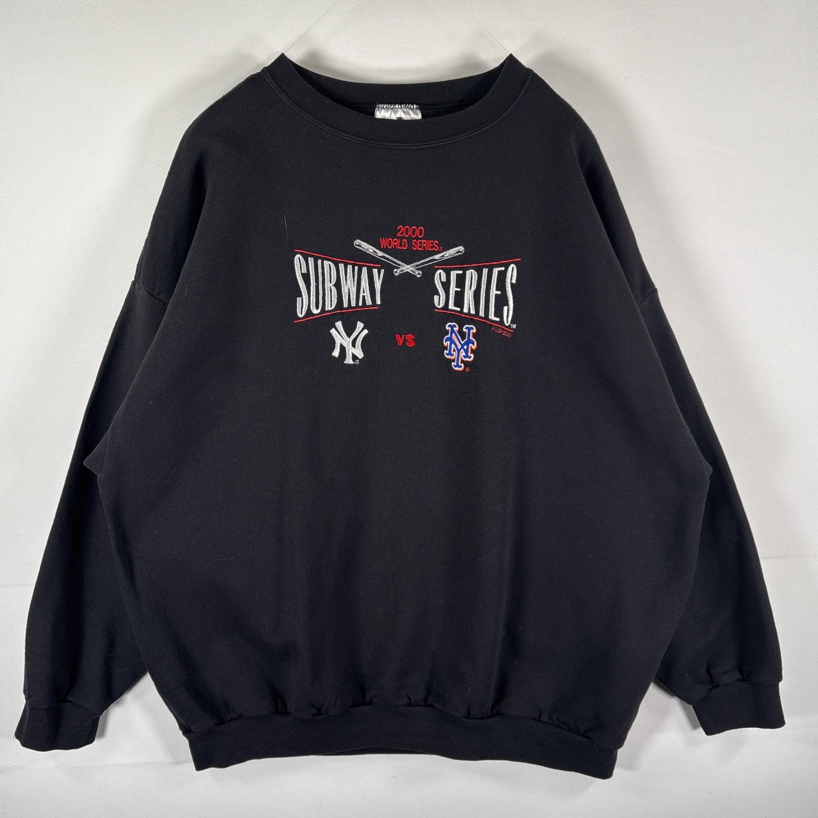 古着 LP LOGO ATHLETIC スウェット トレーナー 大きいサイズ ワールドシリーズ ヤンキース NLB チームロゴ刺繍 XXL ブラック メンズ 【中古】