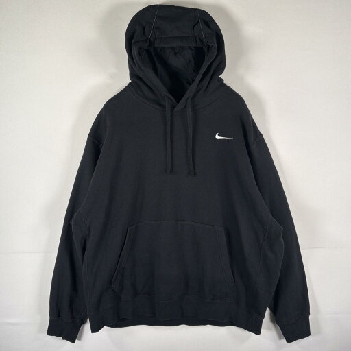 古着 ナイキ NIKE パーカー スウェット フーディ 大きいサイズ プルオーバー ワンポイントロゴ刺繍 スウッシュ XXL ブラック メンズ 【中古】 古着 ナイキ NIKE パーカー スウェット フーディ 大きいサイズ プルオーバー ワンポイントロゴ刺繍 スウッシュ XXL ブラック メンズ 【中古】