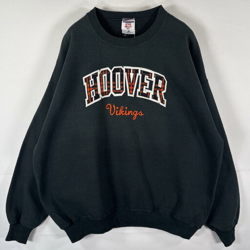古着 ジャージーズ Jerzees USA製 スウェット トレーナー クルーネック 大きいサイズ ワッペンロゴ刺繍 XXL ブラック メンズ 【中古】 古着 ジャージーズ Jerzees USA製 スウェット トレーナー クルーネック 大きいサイズ ワッペンロゴ刺繍 XXL ブラック メンズ 【中古】