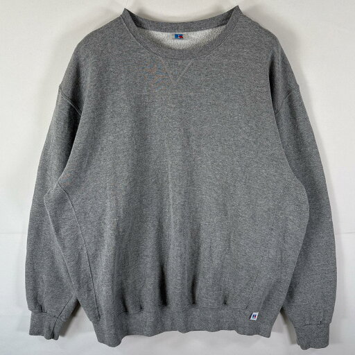 古着 ラッセル Russell スウェット トレーナー 大きいサイズ 前Vガゼット クルーネック ワンポイントロゴ XXL グレー メンズ 【中古】 古着 ラッセル Russell スウェット トレーナー 大きいサイズ 前Vガゼット クルーネック ワンポイントロゴ XXL グレー メンズ 【中古】