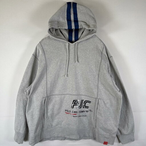 古着 ポロジーンズ POLO JEANS パーカー ラルフローレン スウェット プルオーバー 肉厚 大きいサイズ プリントロゴ XXL グレー メンズ 【中古】 古着 ポロジーンズ POLO JEANS パーカー ラルフローレン スウェット プルオーバー 肉厚 大きいサイズ プリントロゴ XXL グレー メンズ 【中古】