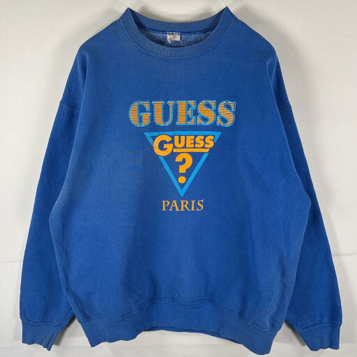 古着 90's/90年代 USA製 スウェット トレーナー プリントロゴデザイン プルオーバー ヘビー 厚手 大きいサイズ XL ブルー メンズ 【中古】 古着 90's/90年代 USA製 スウェット トレーナー プリントロゴデザイン プルオーバー ヘビー 厚手 大きいサイズ XL ブルー メンズ 【中古】