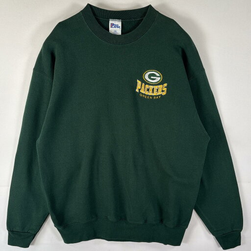古着 90's/90年代 プロプレイヤー PROPLAYER USA製 スウェット トレーナー クルーネック パッカーズ ロゴ刺繍 NFL 大きいサイズ XXL グリーン メンズ 【中古】 古着 90's/90年代 プロプレイヤー PROPLAYER USA製 スウェット トレーナー クルーネック パッカーズ ロゴ刺繍 NFL 大きいサイズ XXL グリーン メンズ 【中古】