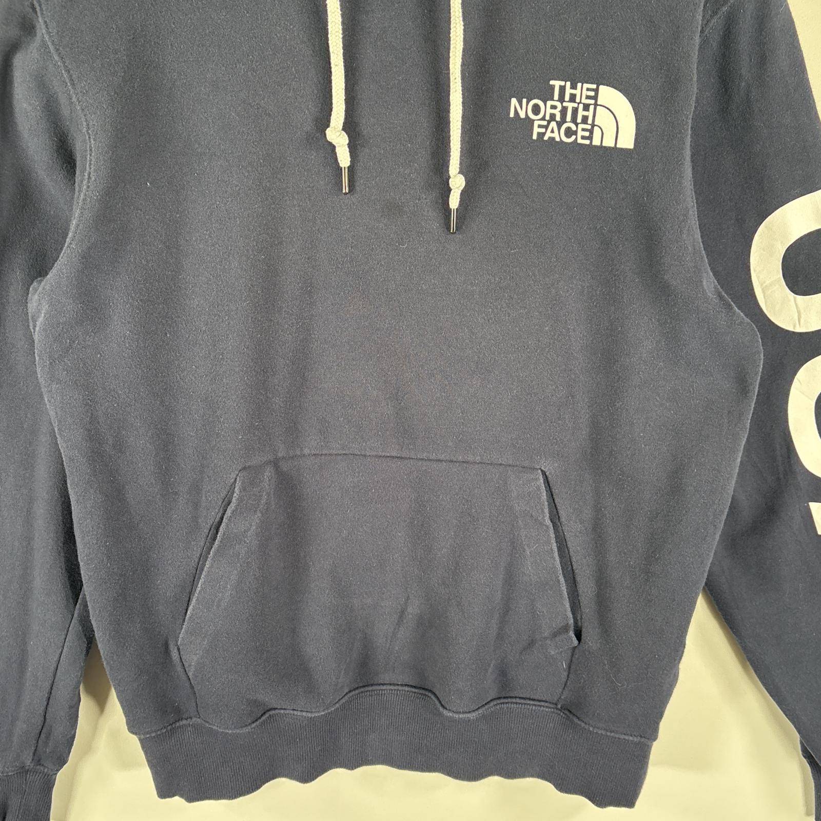 古着 ザ・ノースフェイス THE NORTH FACE パーカー スウェット ロゴプリント バックプリント プルオーバー S ネイビー系 メンズ 【中古】