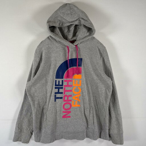 古着 ザ・ノースフェイス THE NORTH FACE パーカー スウェット フーディ ビッグロゴプリント プルオーバー XXL グレー レディース 【中古】 古着 ザ・ノースフェイス THE NORTH FACE パーカー スウェット フーディ ビッグロゴプリント プルオーバー XXL グレー レディース 【中古】