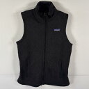 古着 パタゴニア patagonia ベスト ベターセーター フルジップ ワンポイントロゴ アウトドア XS ブラック レディース 【中古】