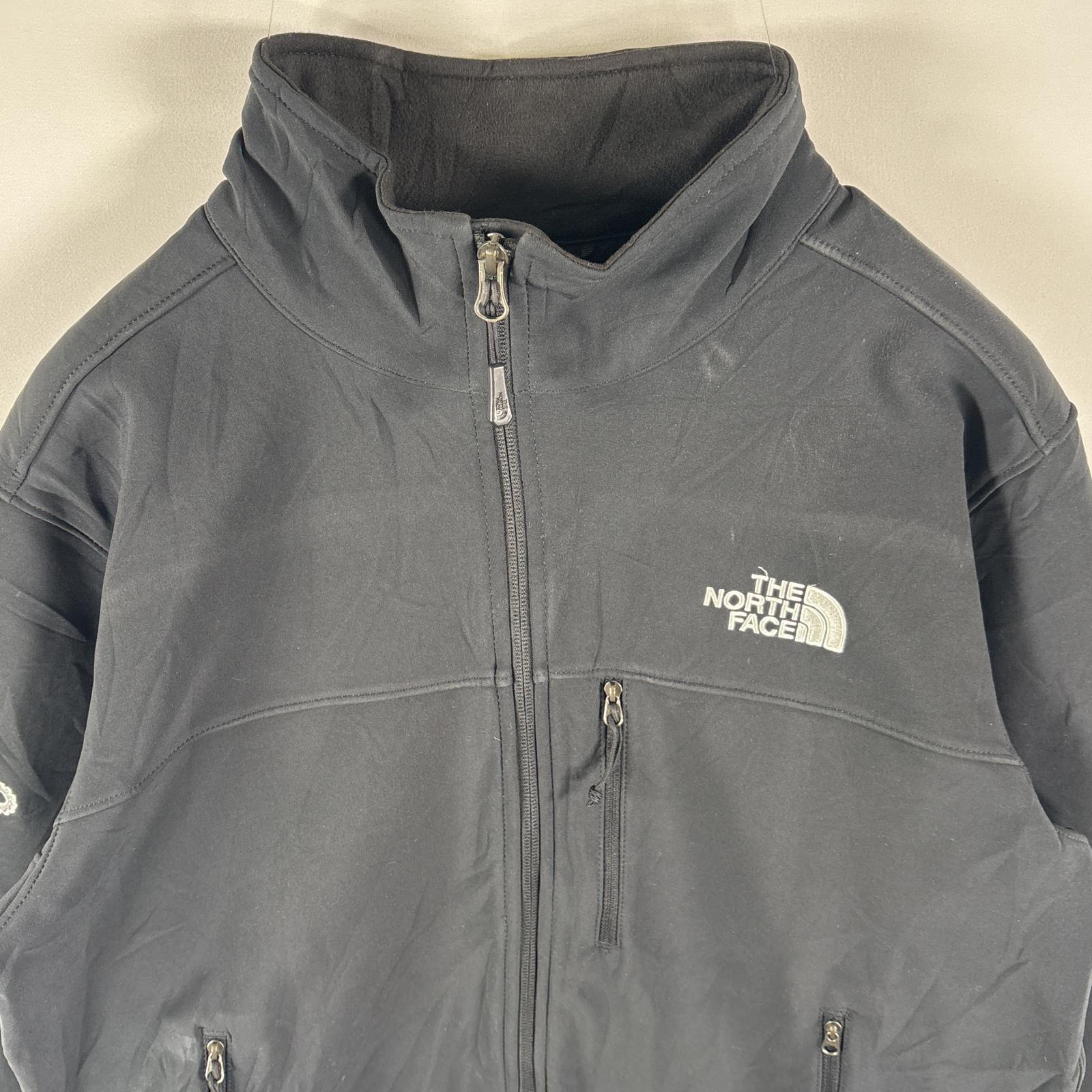 古着 ザ・ノースフェイス THE NORTH FACE シェルジャケット ナイロン フリース フルジップ 企業ロゴ刺繍 S ブラック メンズ 【中古】