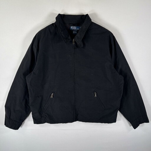 古着 ポロバイラルフローレン Polo by Ralph Lauren スウィングトップジャケット フルジップ ブルゾン コットンジャケット XXL ブラック メンズ 【中古】 古着 ポロバイラルフローレン Polo by Ralph Lauren スウィングトップジャケット フルジップ ブルゾン コットンジャケット XXL ブラック メンズ 【中古】