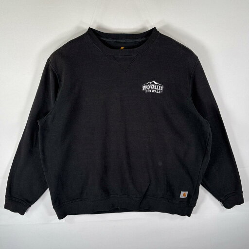 古着 カーハート Carhartt スウェット トレーナー クルーネック 前V ワンポイントロゴ刺繍 大きいサイズ XXL ブラック メンズ 【中古】 古着 カーハート Carhartt スウェット トレーナー クルーネック 前V ワンポイントロゴ刺繍 大きいサイズ XXL ブラック メンズ 【中古】