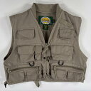 古着 カベラス Cabelas フィッシングベスト アウトドア ショート丈 多機能ベスト ワンポイントロゴ刺繍 L ベージュ系 メンズ 【中古】